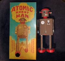 Classic ATOMIC ROBOT MAN 20/655 - 12" Tin Wind-Up / Schylling 2003 KR 