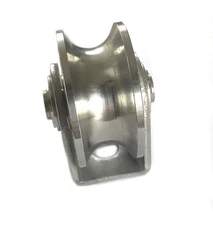 Chiloskit Sliding Gate 304 Stainless Steel 2 inch Roller Wheel Bearings U Gro...