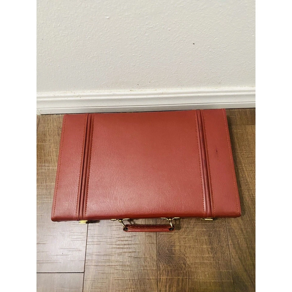 Beverly Hills Aries Backgammon Board Game USA Vintage Retro Leather Brown - Image 2 of 4