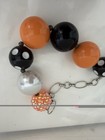 Halloween Black White Orange Bead Necklace — photo 2