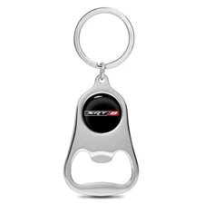 Dodge SRT-8 Black Logo Chrome Bottle Opener Metal Key Chain