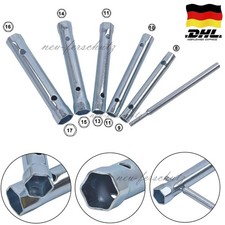 6 tlg. Rohrsteckschl&uuml;ssel 6-kant Rohrschl&uuml;ssel 8-17 mm Steckschl&uuml;ssel Sechskant