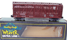 WEAVER O SCALE ULTRA LINE PRR PENNSYLVANIA 40' STOCK CAR 3 RAIL