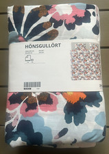 Housse de couette et 2 taies d'oreiller HONSGULLORT, 240x220cm, motif floral/...