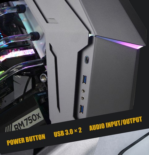 Mech Warrior Computer Game Chassis ATX ARGB Aluminum-Magnesium Alloy Case White - Picture 12 of 12