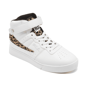 Fila Women's Vulc 13 Wild High Top Casual Sneakers WHITE/LEOPARD | eBay