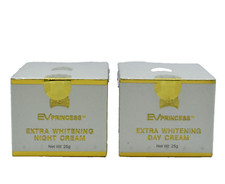 EV Princess Extra Whitening Night  Day Cream Set 2x25g  NIB Exp 2028