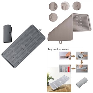 Kitchen Sink Protector Mat Dish Drying Mats Silicone Soft Flexible