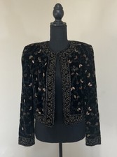 Vtg niteline della roufogali jacket sz Small Beaded