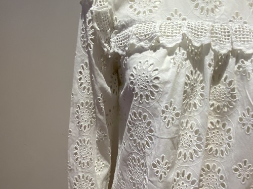 ZARA eyelet white cotton blouse Size M medium MOST WANTED - 第 6/10 張圖片