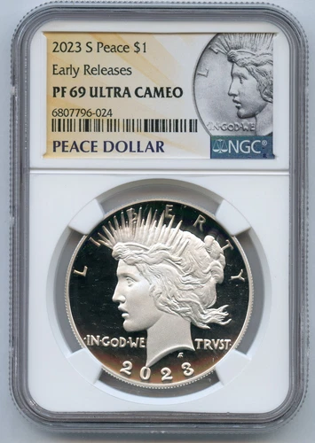 2023-S Peace Silver Dollar Proof NGC PF69 Early Releases $1 Coin - JR004