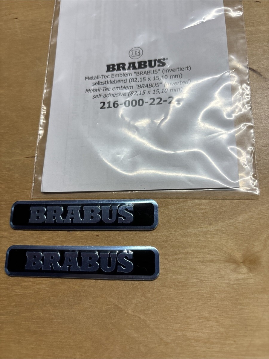 2BRO エンブレム BRABUS Logo ALUMINIUM SILVER FENDER DOOR BADGE EMBLEM 82,15X