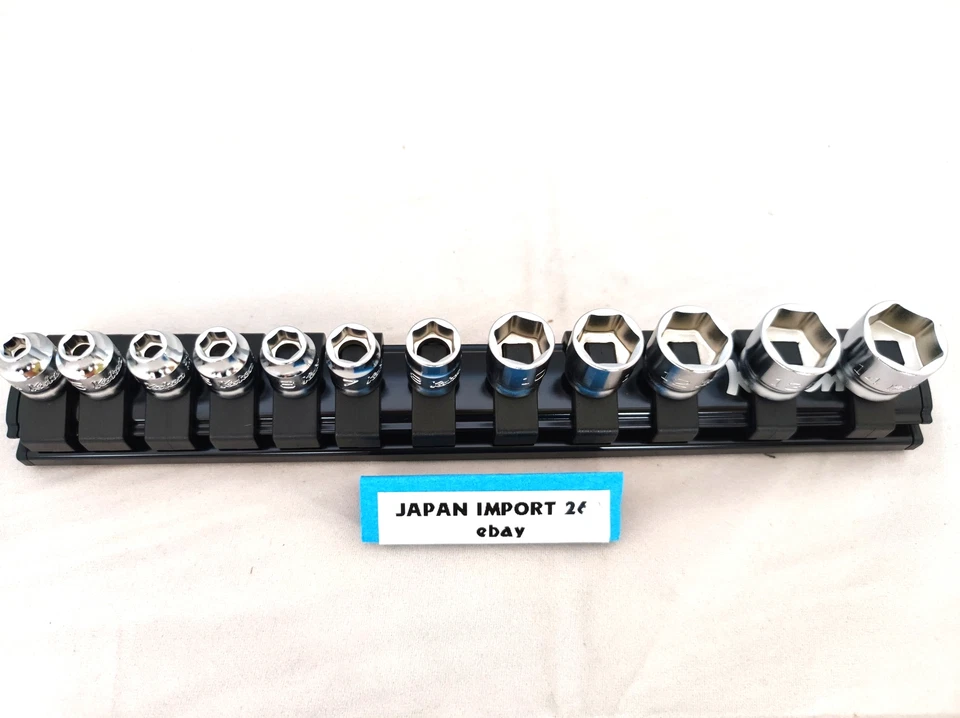 Ko-ken RS2400MZ/12 Z-EAL 1/4" Hexagon Socket Set of 12 Pieces with Rail Japan - Image 3 of 4