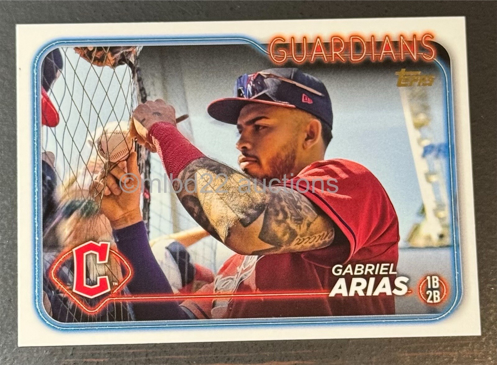 Topps 2024 GABRIEL ARIAS Series 2 Golden Mirror SSP Card 579 Guardians