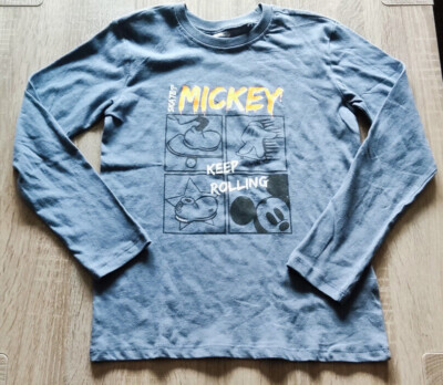 DISNEY Mickey Mouse Jungen  Langarmshirt indigo-blau  NEU mit Etikett