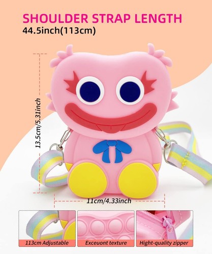 Pop It playtime Push Bubble Sensory Fidget Toy Pop Purse Shoulder Bag/coin purse - 第 19/21 張圖片