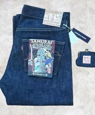 SAMURAI JEANS S510XX 20oz GA 20th Japan Ganryujima w/Denim Purse Made in Japan