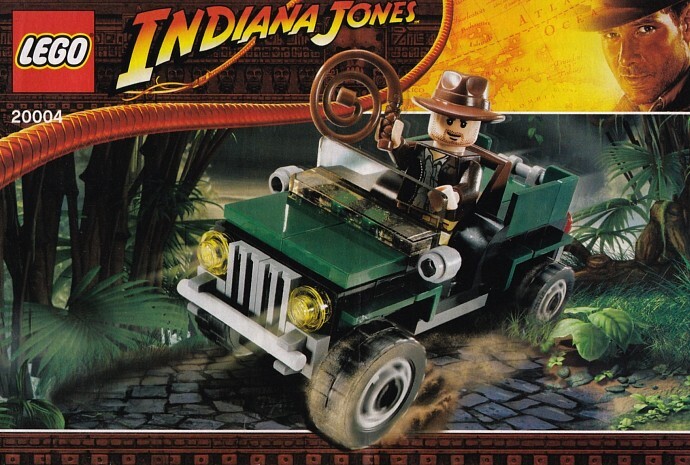 LEGO INDIANA JONES JUNGLE CRUISER + MINIFIGURE + WHIP SET# 20004 100% COMPLETE*