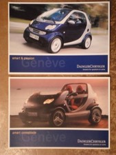 SMART & CROSSBLADE 2002 Factory Postcards not Brochure - Geneva Daimler Chrysler