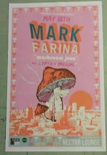 Mark Farina "mushroom jazz" Poster 2019 ORG Concert Show Flyer w/ Lefto, Pressha