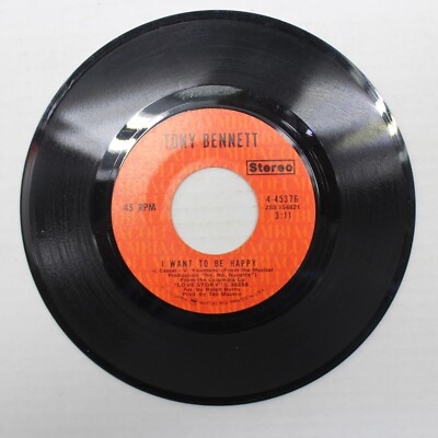 Tony Bennett Tea For Two / I Want To Be Happy 45 Vinyl Record VG+