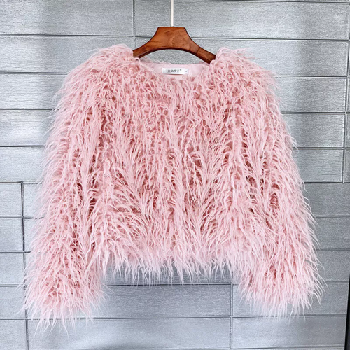 Womens Coat Mongolian Winter Warm Sheep Fur Thicken Jacket Faux Fur Outwear Chic - Picture 13 of 37