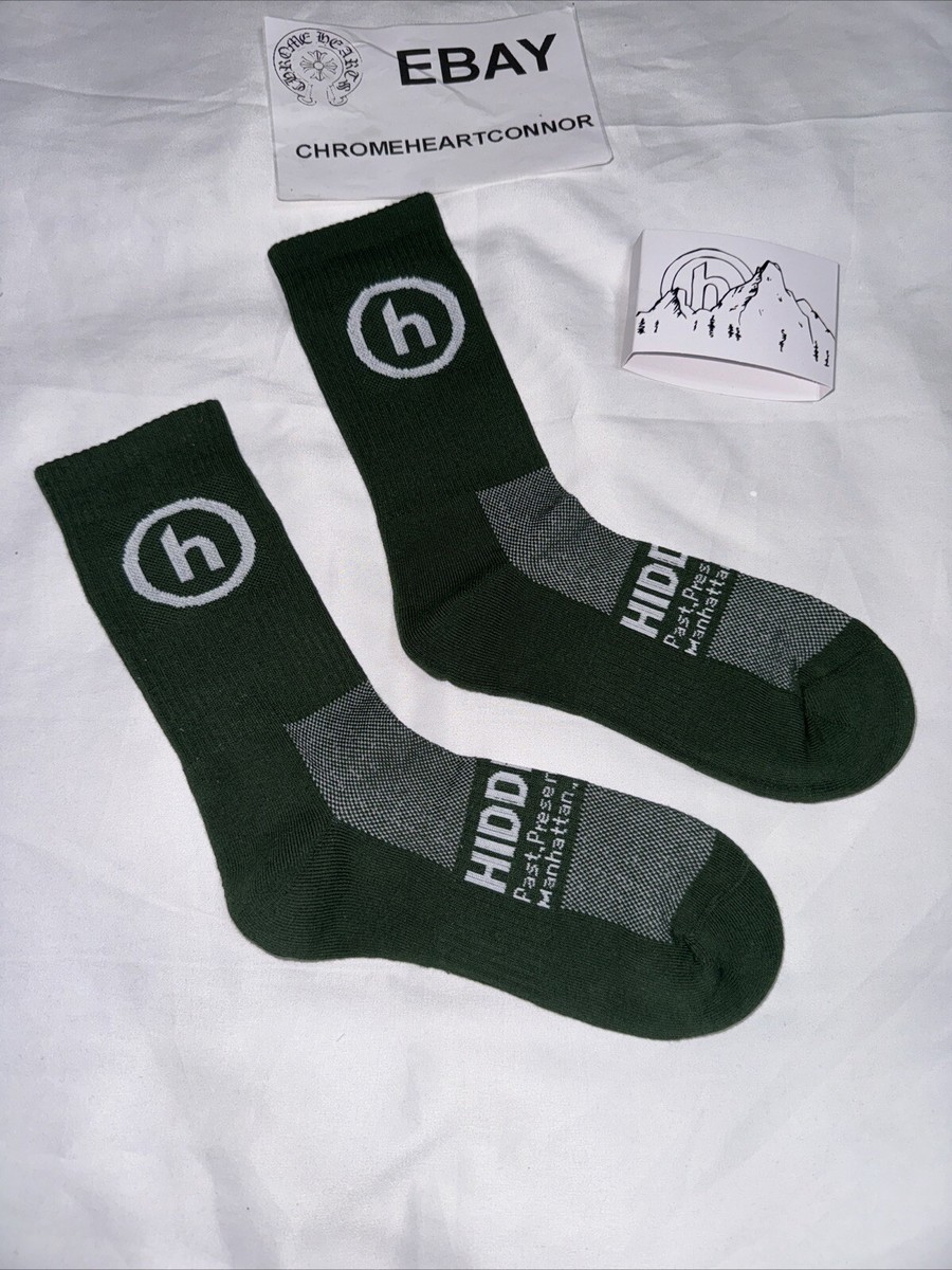 hidden ny ソックス HIDDEN® NY LOGO CREW COTTON SOCKS GREEN by HIDDEN NEW YORK