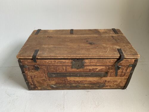 Goyard Antique Vintage Monogram Steamer Trunk Louis Vuitton Suitcase 19th C - Picture 3 of 8