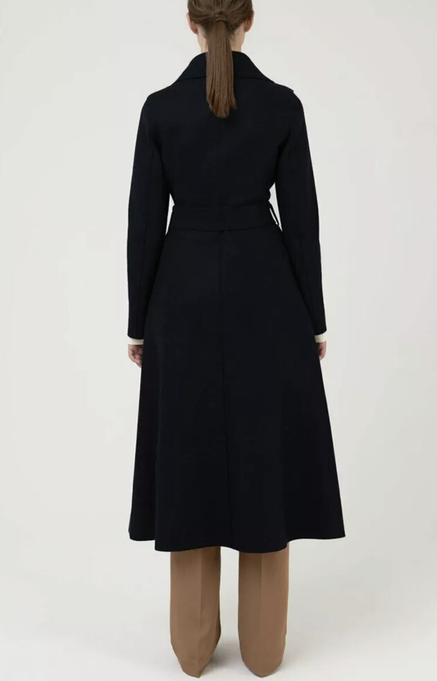 New Harris Wharf London Long duster coat pressed wool In Black