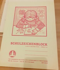 DDR Schulzeichenblock, 25 Blatt, holzfrei, wei&szlig;, DIN A 4