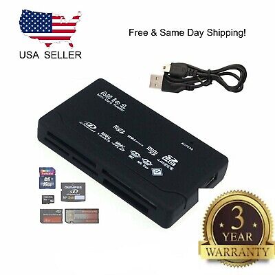 BLUE ELF Pack of 2 New Mini 26-in-1 USB 2.0 High Speed Memory Card Reader for CF xD SD MS SDHC BLUE ELF Pack of 2 New Mini 26-in-1 USB 2.0 High Speed Memory Card Reader for CF xD SD MS SDHC