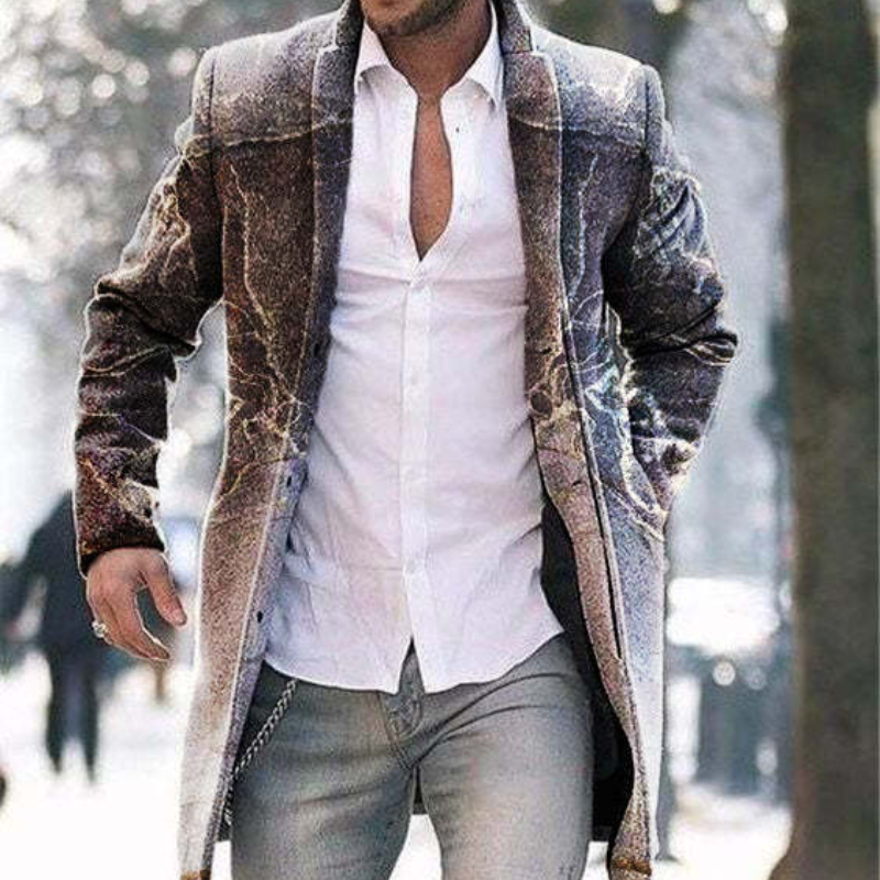 Outdoor Men's Coat Jacket Casual Stand Collar Polyester Long Sleeve Outwear Tops