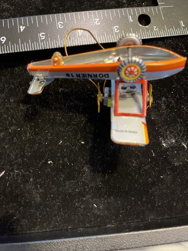 Vintage ZZ Germany Tin Toy Plane Airplane Seaplane Dornier 18 DO-18 - Picture 8 of 8