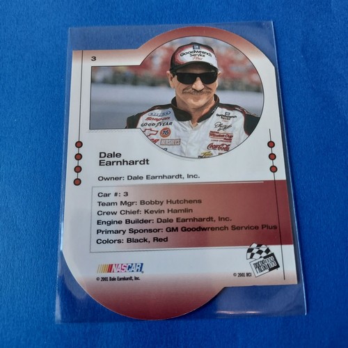 DALE EARNHARDT 2001 Press Pass TRACKSIDE #3 Chevrolet Insert Die Cut Clean nm/m - Picture 2 of 2