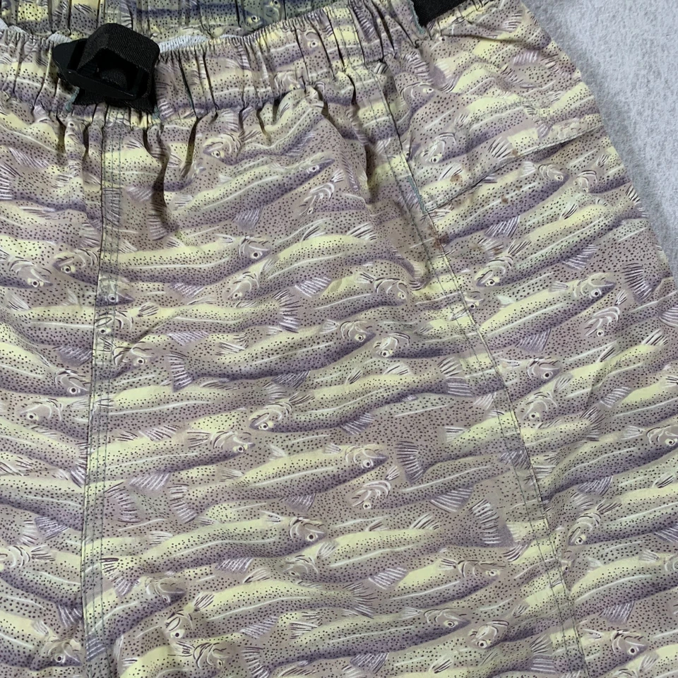Pantalones Cortos Patagonia Para Hombre XL Marrón Verde Arco Iris Trucha Forrados De Colección Exterior Nylon Foto 4 de 4