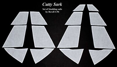 Revell Cutty Sark 1:96 - set of 14 Studding sails for model sewed on CNC machine