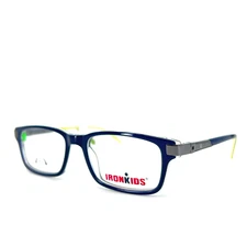 Iron Kids IKB901 Navy Blue Yellow Rectangular Kids Eyeglasses 48[]16 130 mm a1