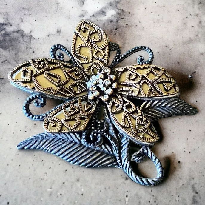 Large flower brooch pin sale