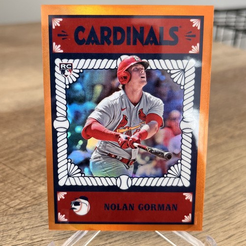 NOLAN GORMAN 2023 BOWMAN CROMATO SP ASCENSIONI RIFRATTORE ARANCIONE RC #12/25 - Foto 2 di 4
