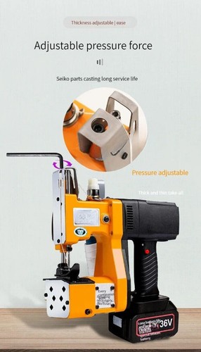 Electric Industrial Packaging Machine with Plug-in Cable and chemistry Battery - Afbeelding 3 van 26