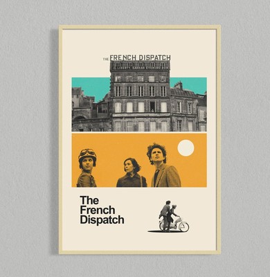 French Dispatch Mid Century Movie Poster | Film Posters Minimalist Movie Poster