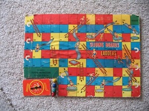 Vintage 1950 Sliding Boards and Ladders Game