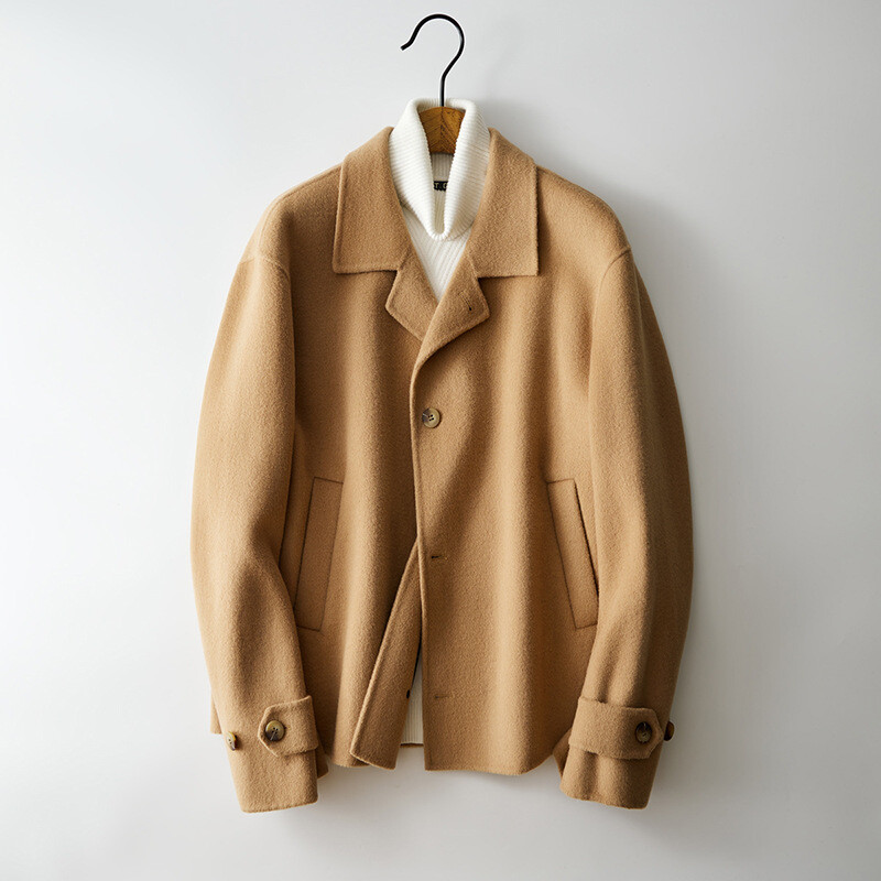 ジャケット・アウター CAEL handmade wool buckle short coat CAEL handmade wool buckle short coat Cael 100% Cashmere Long