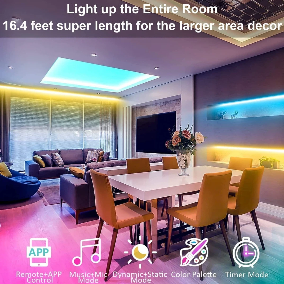 Led lights whole room discount