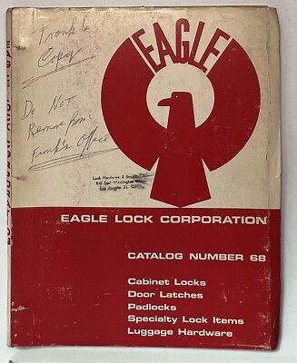 EAGLE LOCK CORPORATION Vintage CATALOG 68 and Price List - circa 1963