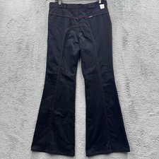 NWT VTG 70s MAVERICK Wide Bell Bottom Flare Black Denim Hippie Jeans Goth 32x32