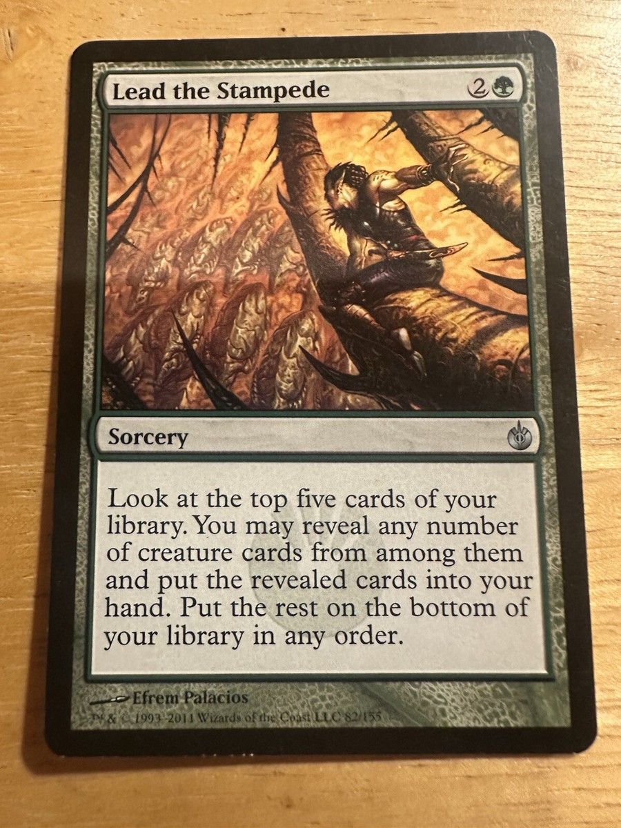 Lead the Stampede Mirrodin Besieged Light Play MTG Magic The Gathering Lead the Stampede Mirrodin Besieged Light Play MTG Magic The Gathering