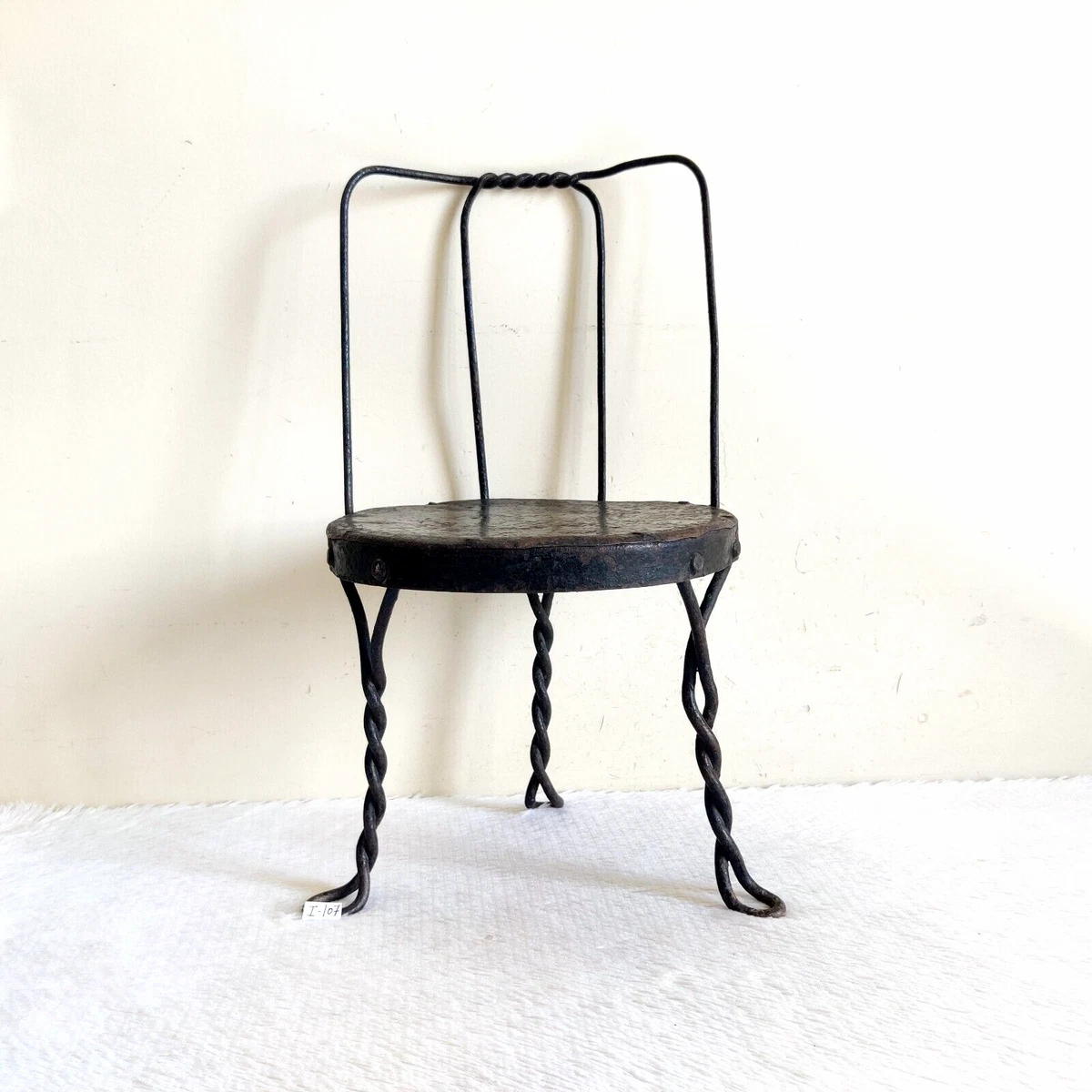 1920s Vintage Original Old Unique Kids Iron Chair Decorative Collectibles I107