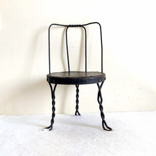 1920s Vintage Originale Old Unico Bambini Ferro Sedia Decorativa Figurine I107