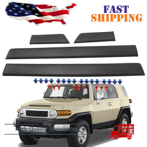 Fit Toyota 2007-2014 FJ Cruiser Outside Driver & Passenger Door Molding Set of 4